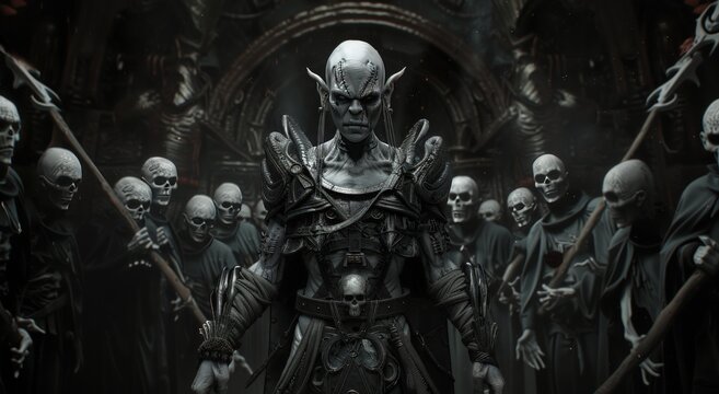 3d render alien warrior