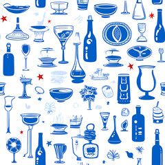 Water seamless pattern, beautiful modern graphics can be used in a variety of designs.