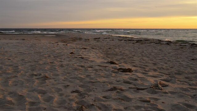 Hel Peninsula in northern open Baltic Sea