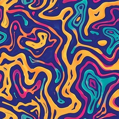 Fototapeta premium psychedelic seamless pattern.