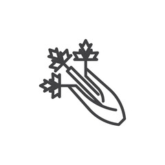 Celery stalk line icon