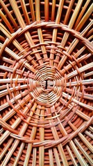 woven baskets crafted from materials like rattan, wicker, or seagrass, providing a rustic yet refined backdrop with a touch of natural charm, perfect for seamless pattern designs.