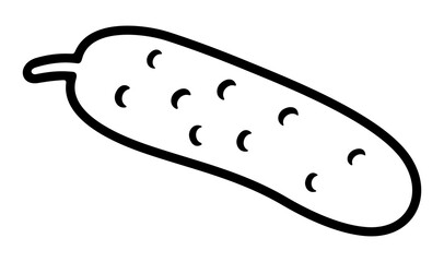 Cucumber, pickle, vegetable. Gherkins and plant, fruit, food and meal, nourishment, illustration