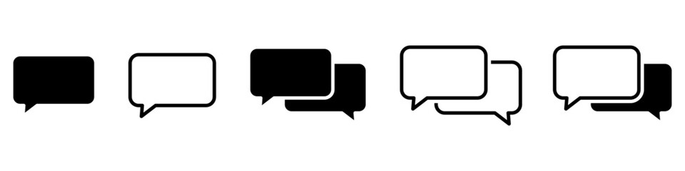 Naklejka premium Speech bubble communication icon set