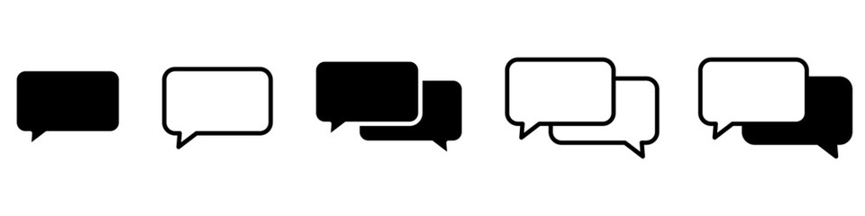 Naklejka premium Speech bubble communication icon set