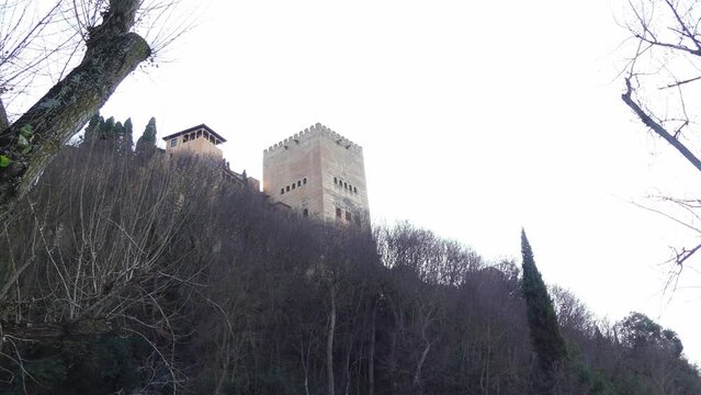 Palacios Nazaries in Alhambra in Granada, Islamic building in Europe, autonomous community of Andalusia, Spain