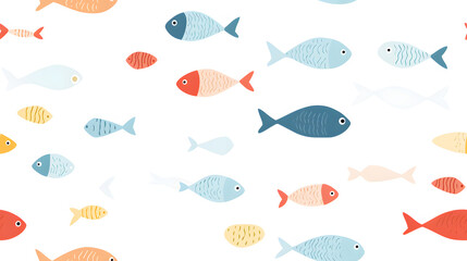 Fototapeta premium fish and nursery decor pattern poster background