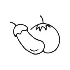 vegetables. salad. fruits. food. diet. dietary. sweet. tasty. set. natural. fresh. juicy. Doodle.