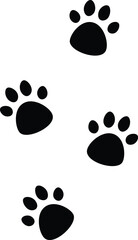 Paw flat vector illustration