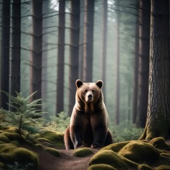 Brown Bear in the Forest