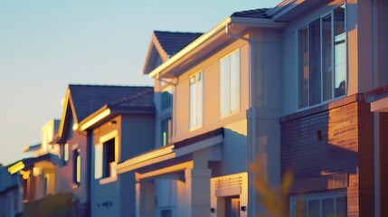 Obraz premium Modern homes and Town houses : Generative AI