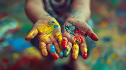 Little hands reaching out, eager to explore and create