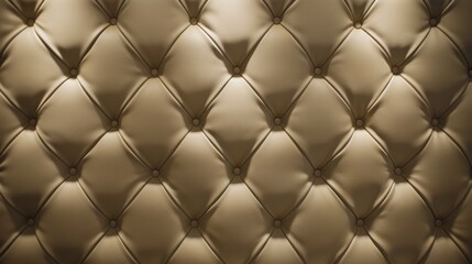 Leather texture. Sofa upholstery background. Luxurious furniture fabric. Beige quilted VIP chair.