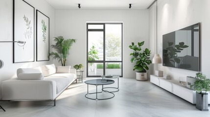 Modern minimalist style residential interior