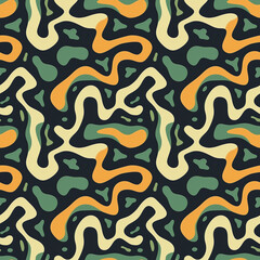 Vibrant pattern of green and yellow blob, perfect for enhancing fabric, wrapping, and wallpaper