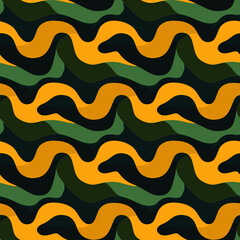 Enchanting green yellow military camouflage pattern, ideal for enhancing fabric and decorative prints