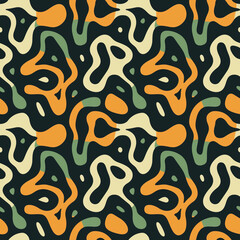 Serene motif of green and yellow abstract blobs, perfect for creating a calming ambiance in wrapping