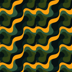 Timeless green yellow military camouflage motif, a versatile choice for fabric, wrapping, and wallpaper