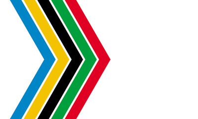 abstract geometric background, five olympic colors arrows