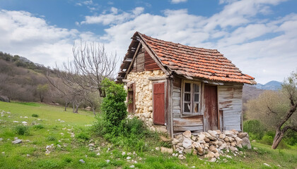 Obraz premium Small old hut