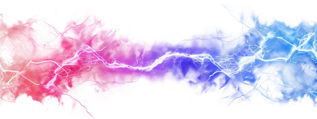 Blue and red electricity isolated on transparent background.