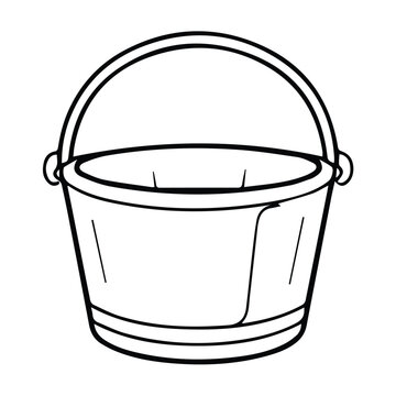 recommend clip art: bucket  icon line color illustration