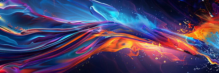 Vibrant Nebula - Abstract VJ Projections in Fluid Colors