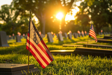 flags on the grass