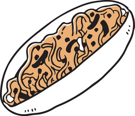 焼きそばパン単色