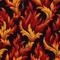 Fire seamless pattern, beautiful modern graphics can be used in a variety of designs