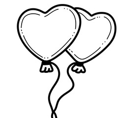 valentine's day gift, cute stickers for lovers and can be colored, lines for coloring, love you