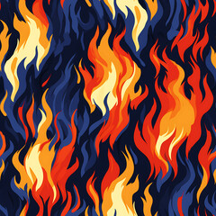 Fire seamless pattern, beautiful modern graphics can be used in a variety of designs.