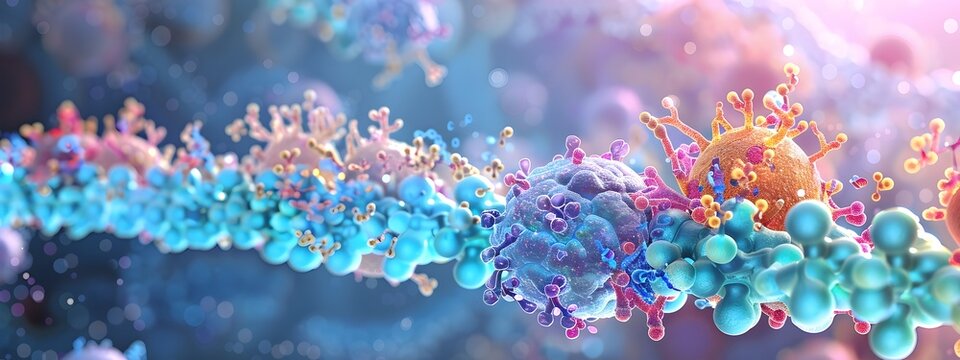 D of Insulin Signaling Pathway Activating Downstream Molecules within Cells
