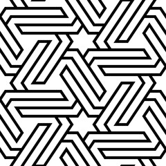 Geometrical backdrop. Stars, polygons ornament. Star, hexagonal shapes wallpaper. Geometric background. Polygons motif. Digital paper, abstract. Seamless pattern