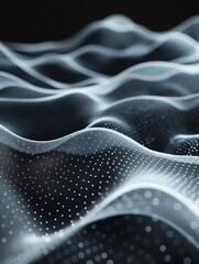 Obraz premium Grainy noise on a banner background for a tech conference, front view, innovation highlight, futuristic tone, Monochromatic Color Scheme