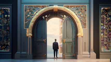 the entrance to the mosque