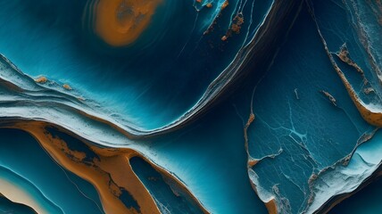 blue paint on a wall abstract image