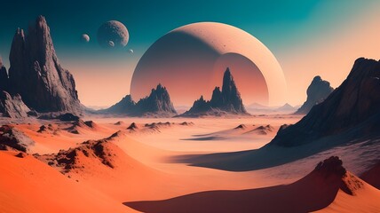 sunset over the mountains