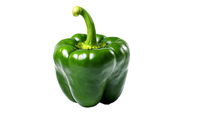 High resolution photo of green capsicum on transparent background