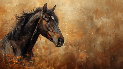 Craft an image showcasing the elegance of horses