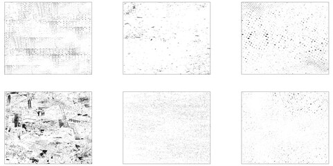 Collection of 6 grunge texture. Abstract grunge texture collection vector set. Paint grunge texture bundle