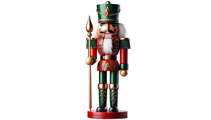 Christmas nutcracker toy soldiers, isolated on a white background. 