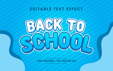 Vector Back To School Text Effect