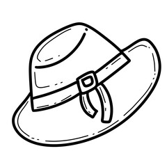 Carboy hat for sun protection, illustration of a hat