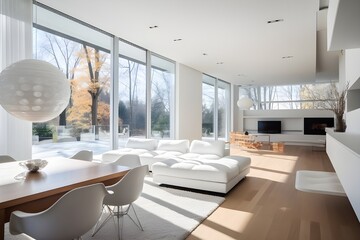 Beautiful Modern sofa setting Generative AI