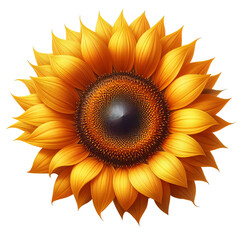 Sunflower isolated on transparent background PNG Image