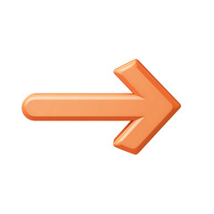 orange arrow icon minimal white no shadow presentation