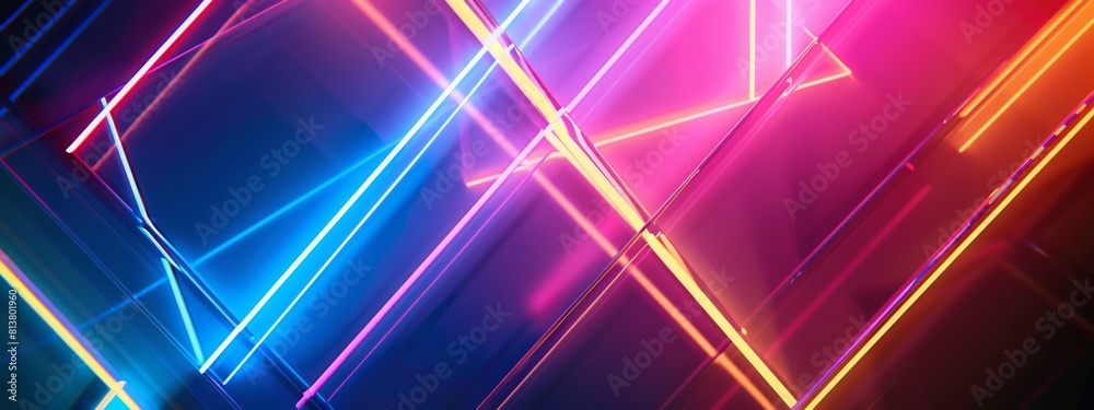 Aufkleber A vibrant abstract background featuring multiple colors and intersecting lines creating a dynamic and visually engaging composition.