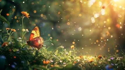 fairy day background concept with copy space 