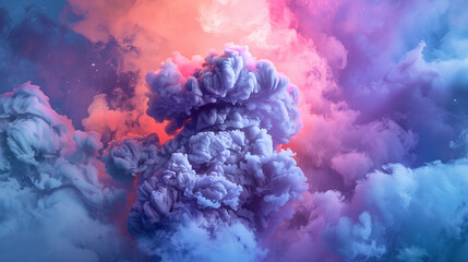 A sudden eruption of colors in Searchlight smoke background